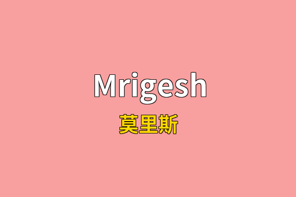 Mrigesh英文名