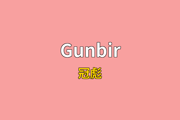 Gunbir英文名