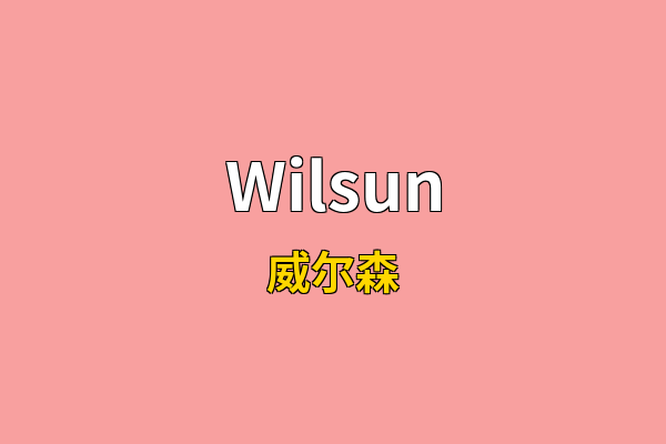 Wilsun英文名