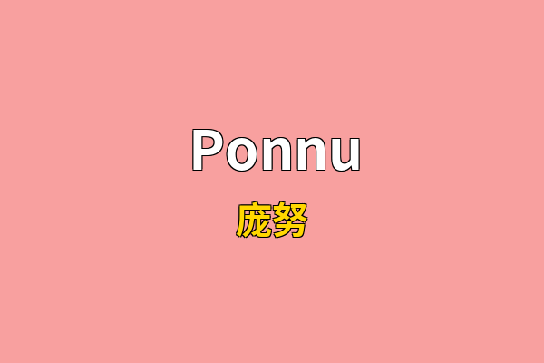 Ponnu英文名
