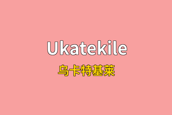 Ukatekile英文名