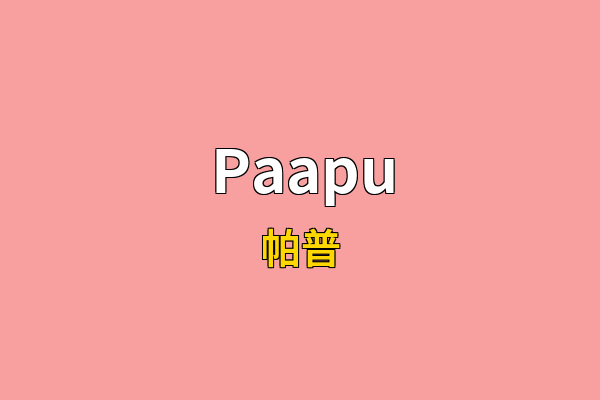 Paapu英文名