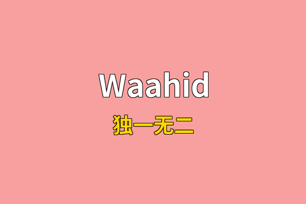 Waahid英文名