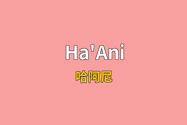 Ha'Ani英文名
