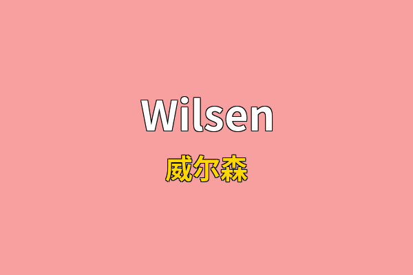 Wilsen英文名