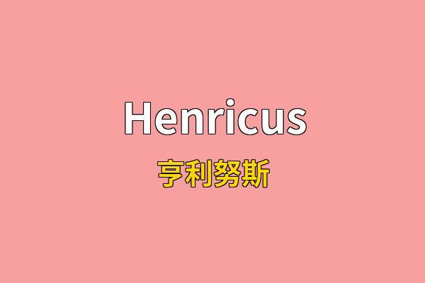 Henricus英文名