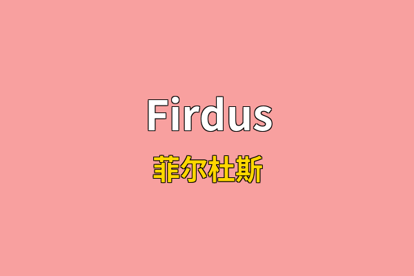 Firdus英文名
