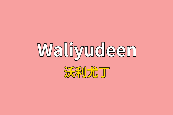 Waliyudeen英文名
