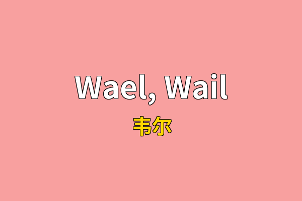 Wael, Wail英文名