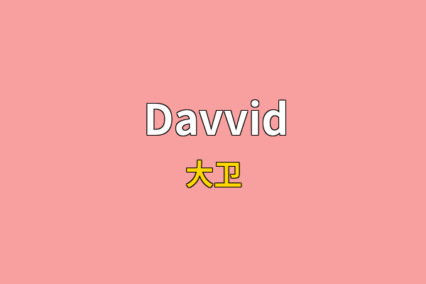 Davvid英文名