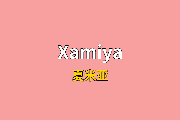 Xamiya英文名