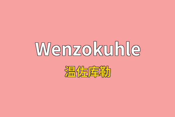 Wenzokuhle英文名