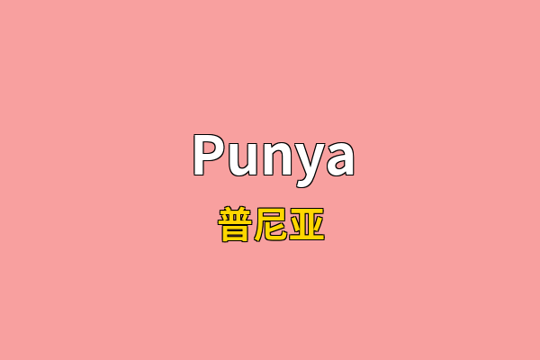 Punya英文名