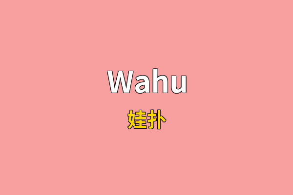 Wahu英文名