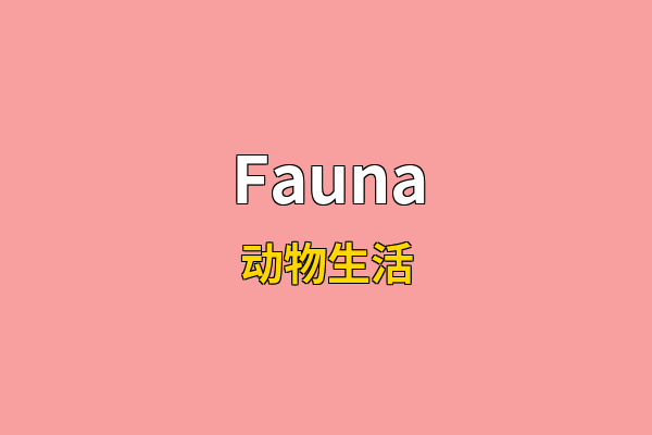 Fauna英文名
