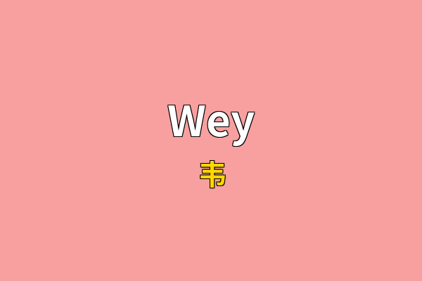 Wey英文名