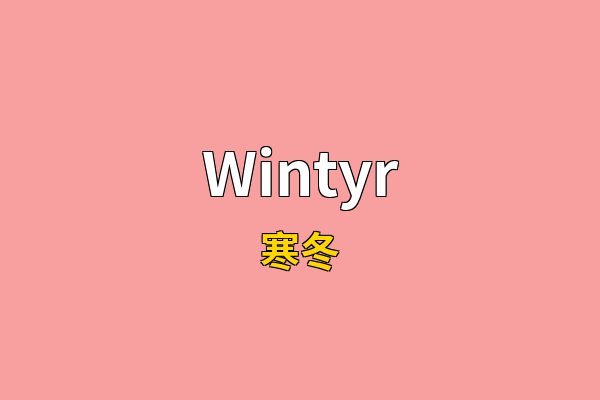 Wintyr英文名