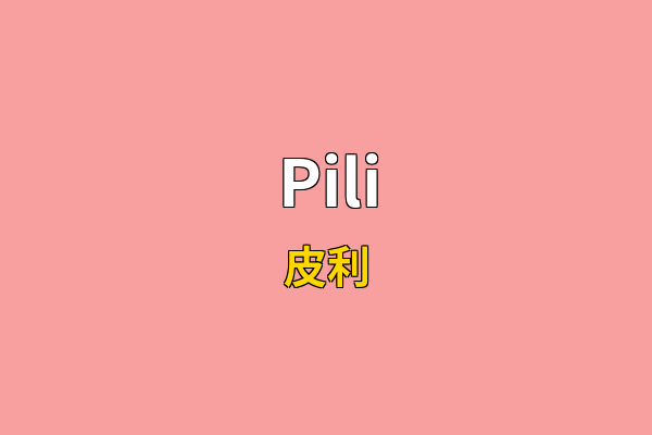 Pili英文名