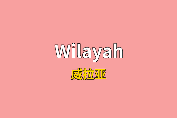 Wilayah英文名