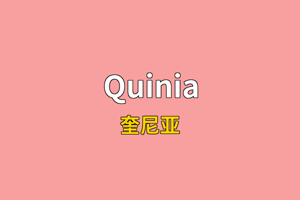 Quinia英文名