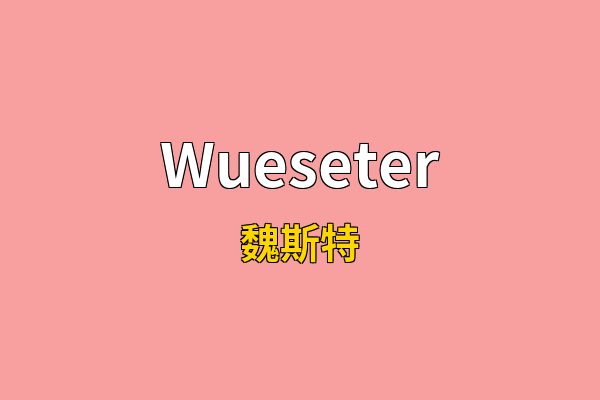 Wueseter英文名