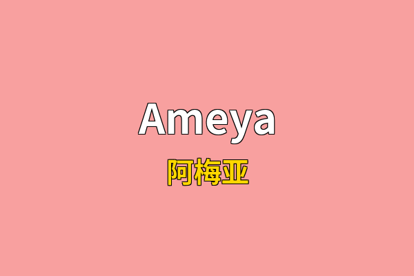 Ameya英文名