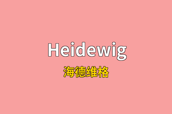 Heidewig英文名
