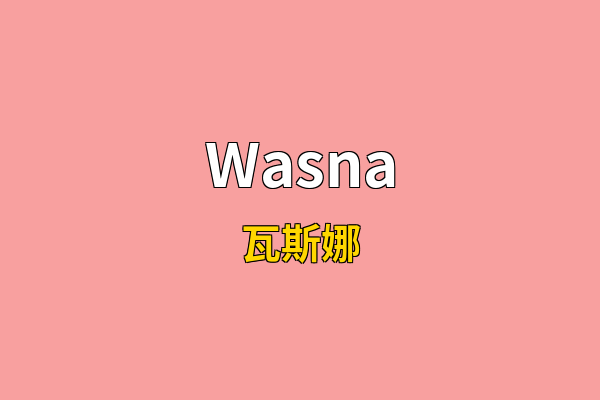 Wasna英文名
