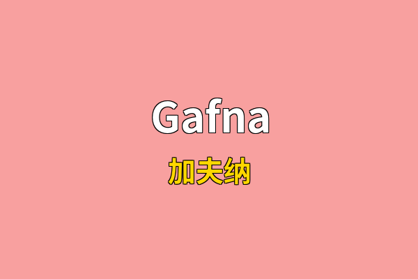 Gafna英文名