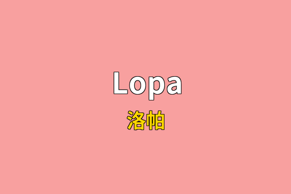 Lopa英文名