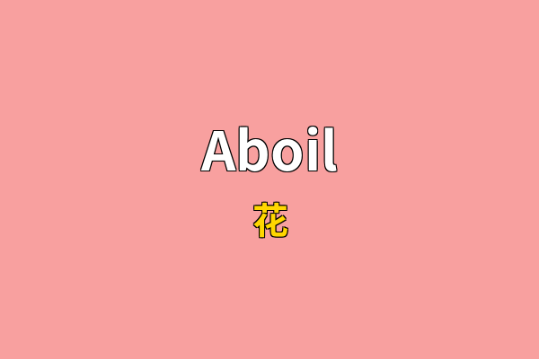 Aboil英文名