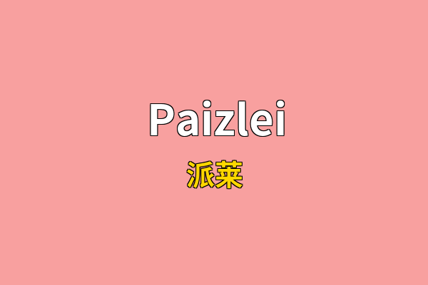 Paizlei英文名