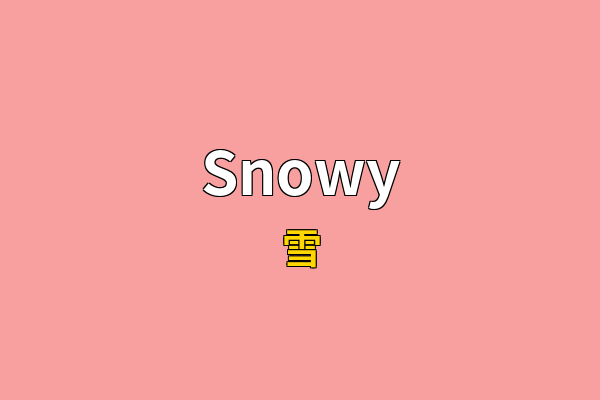 Snowy英文名