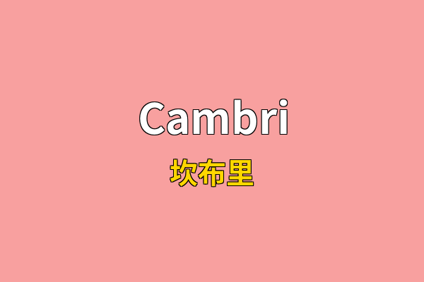 Cambri英文名