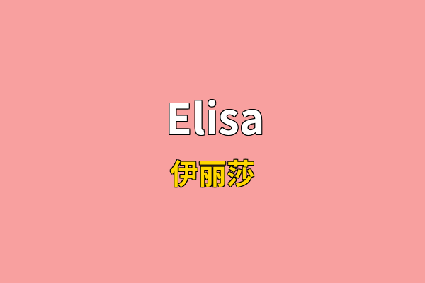 Elisa英文名