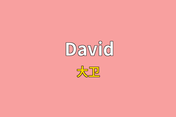 David英文名