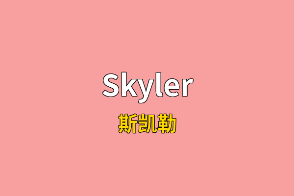 Skyler英文名
