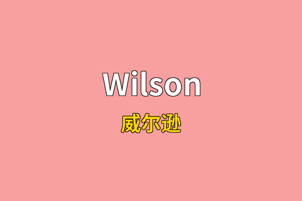 Wilson英文名