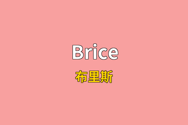 Brice英文名