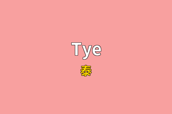 Tye英文名