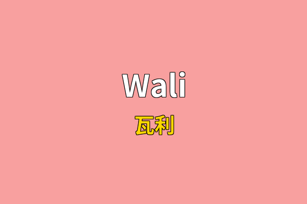 Wali英文名