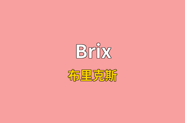 Brix英文名