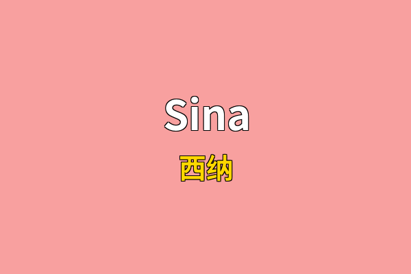 Sina英文名