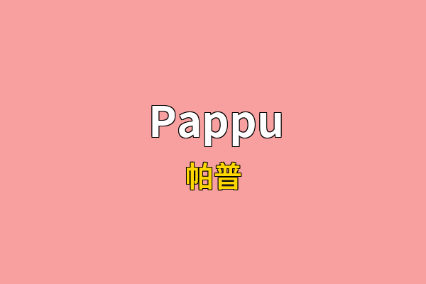 Pappu英文名