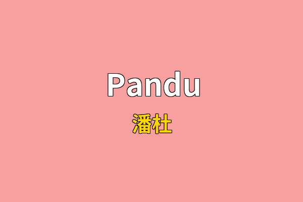 Pandu英文名