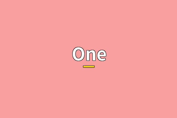 One英文名