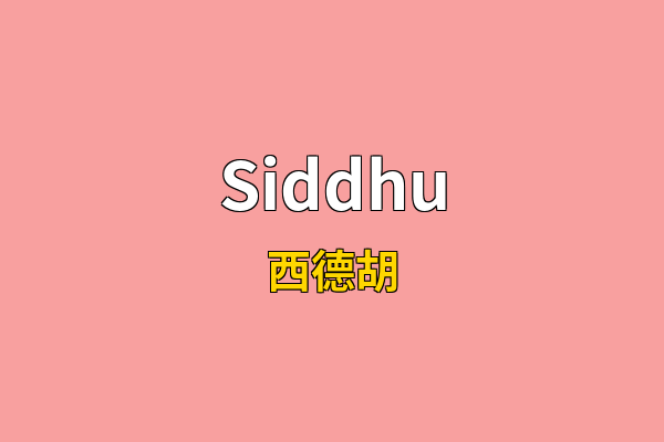 Siddhu英文名