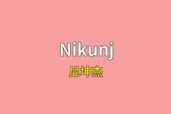 Nikunj英文名