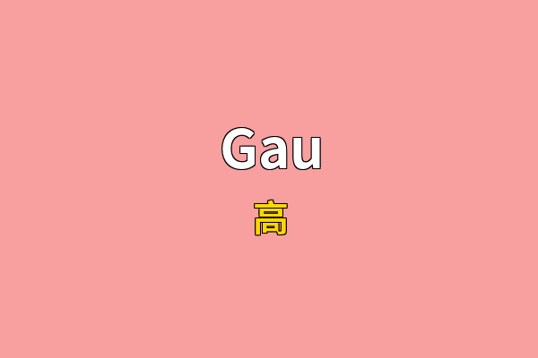 Gau英文名