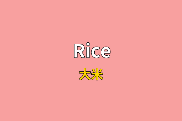 Rice英文名